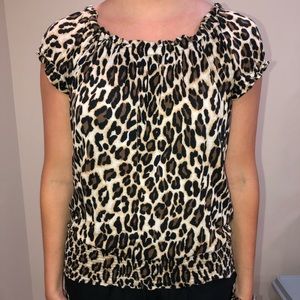INC cheetah print top